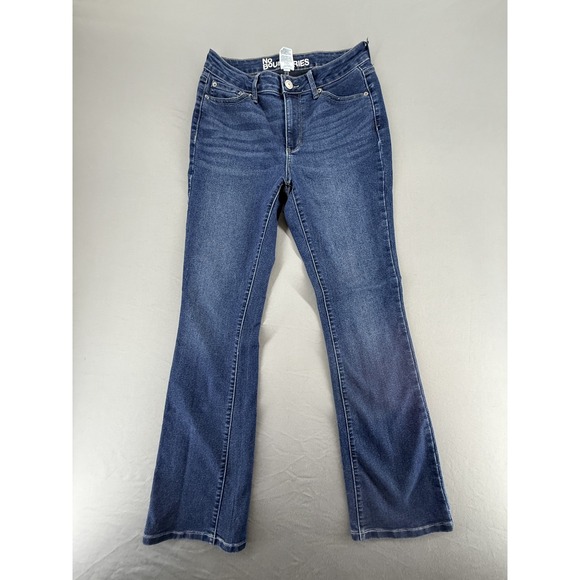 No Boundaries Jeans Womens Size 8 Bootcut Dark Wash Denim Comfort Stretch - Picture 1 of 3